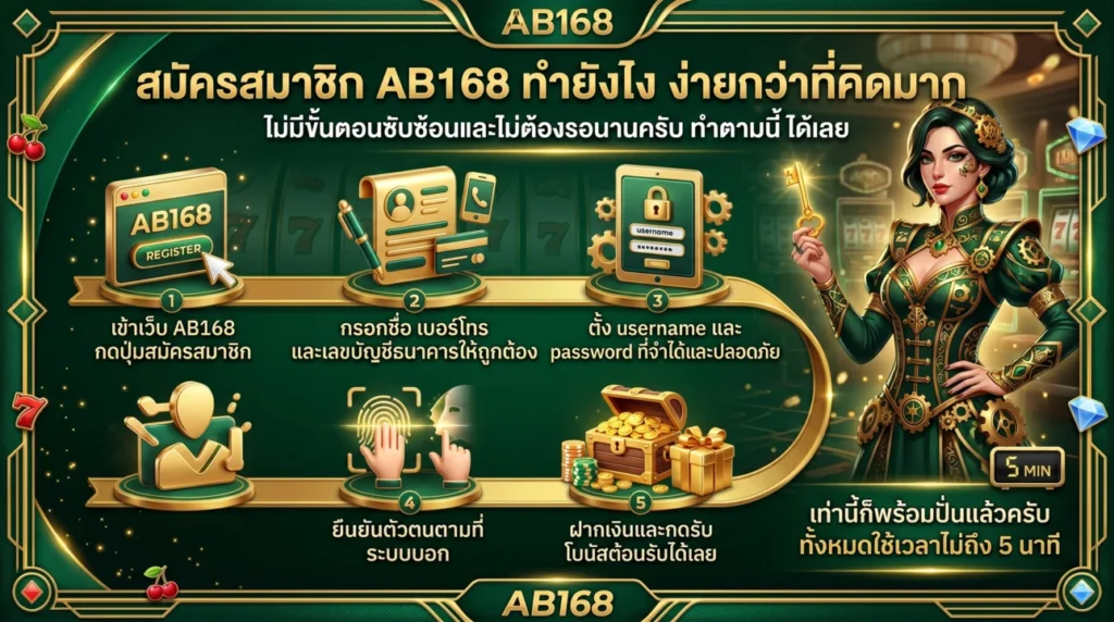 ขั้นตอนการสมัครสมาชิก AB168