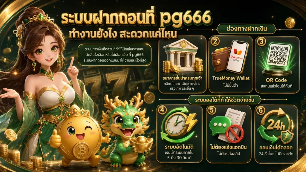 ระบบฝากถอนที่ pg666